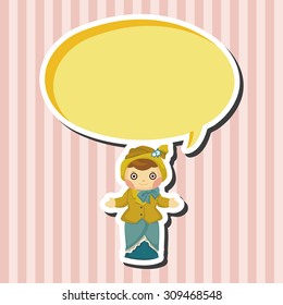 Medieval character cartoon theme elements