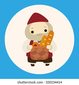 Medieval character cartoon theme elements