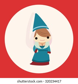 Medieval character cartoon theme elements