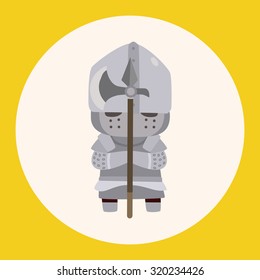 Medieval character cartoon theme elements