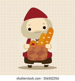 Medieval character cartoon theme elements