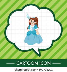 Medieval character cartoon theme elements