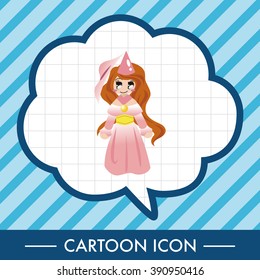 Medieval character cartoon theme elements