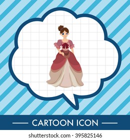 Medieval character cartoon theme elements