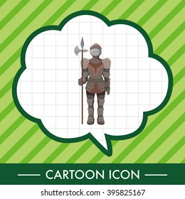 Medieval character cartoon theme elements