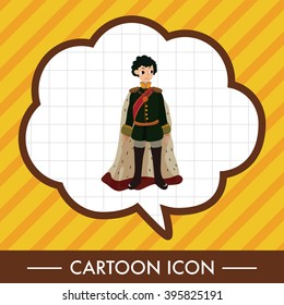 Medieval character cartoon theme elements