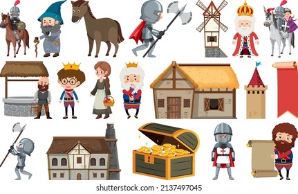 Caracteres medievales ilustraciones