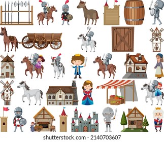 Caracteres medievales ilustraciones