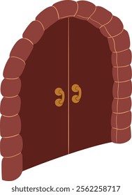 Medieval and classic door vector stock illustration