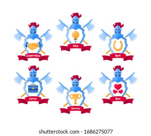 Medieval coats of arms icons