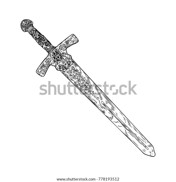 medieval-cold-weapon-warrior-weapons-sword-778193512