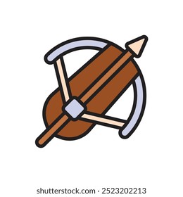 Mittelalterliche Armbrust Symbol Vektorgrafik