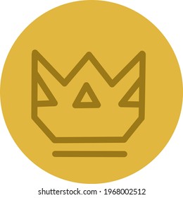 Medieval crown, icon illustration, vector on white background