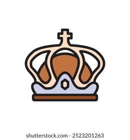 Mittelalterliche Krone Symbol Vektorgrafik