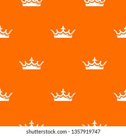 Medieval crown pattern vector orange for any web design best