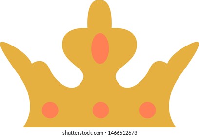 Medieval crown simple illustration on white background