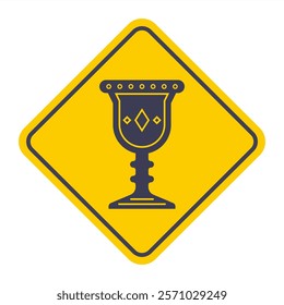 medieval cup icon yellow