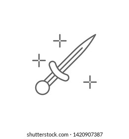 Medieval, dagger icon. Element of medieval period icon. Thin line icon for website design and development, app development. Premium icon