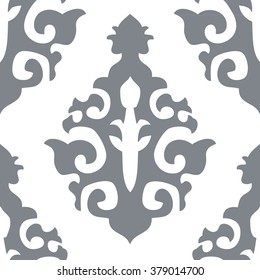 Medieval damask pattern seamless vector background tile