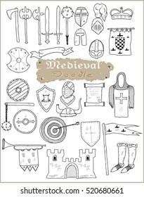 medieval doodle/ Editable Eps 10