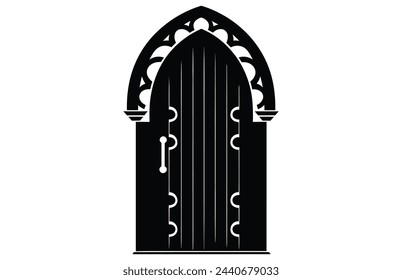 Siluetas de puertas medievales, Tipo arquitectónico de arcos formas y formas siluetas,
