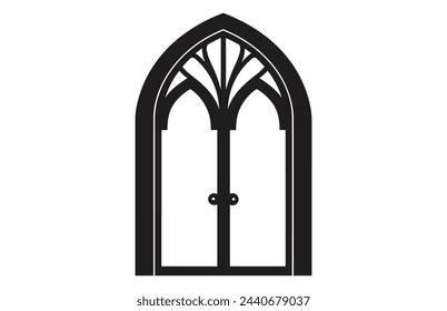 Siluetas de puertas medievales, Tipo arquitectónico de arcos formas y formas siluetas,
