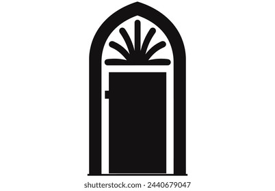 Siluetas de puertas medievales, Tipo arquitectónico de arcos formas y formas siluetas,
