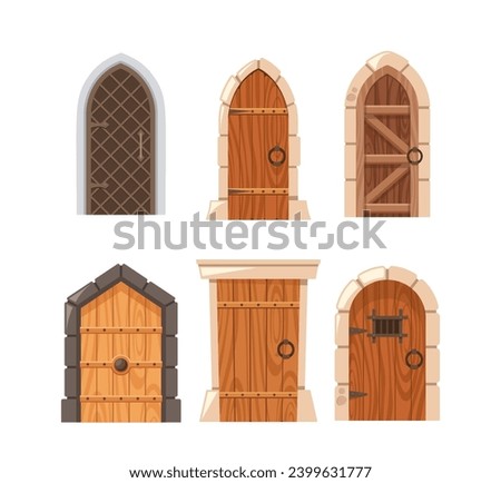 Medieval Doors, Weathered And Imposing, Stand As Silent Guardians With Intricate Ironwork And Heavy Wood