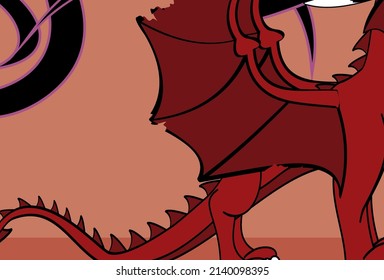 medieval dragon background illustration in vector format