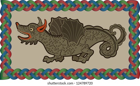 medieval dragon frame weaving traditional Irish