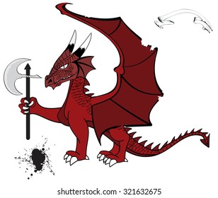medieval dragon tattoo set in vector format 