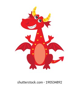 Medieval  dragon  vector illustration