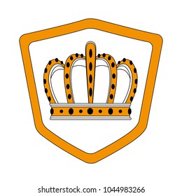 Medieval emblem with shield