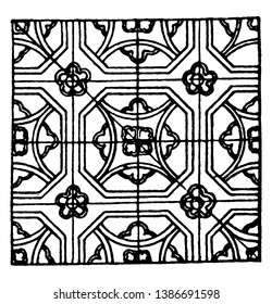 Das mittelalterliche Emamel-Muster ist ein Design, das Metallfilme, Vintage-Linien-Zeichnungen oder Graviergrafiken verwendet.