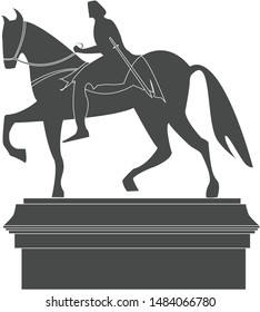 Medieval Equistrean Statue as a Vector 