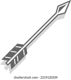 Iconos de la era medieval flecha de diseño plano