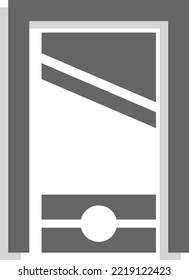 Medieval era icons flat design guillotine