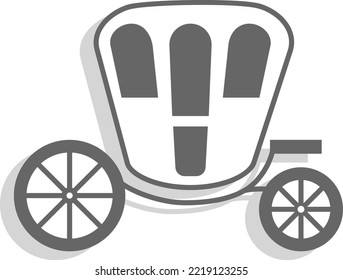 Symbole aus der mittelalterlichen Epoche - flacher Gestaltungswagen
