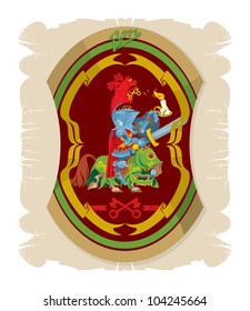 Medieval Europe. Beer labels, 11, vector
