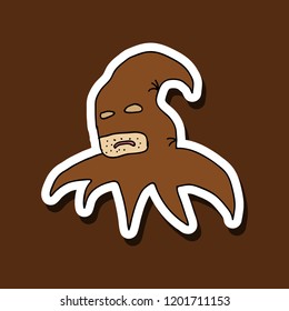 Medieval executioner angry man character . Vector flat cartoon illustration