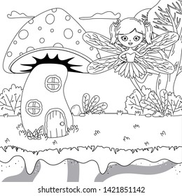 Medieval fairy of fairytale design vector illustration