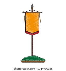 Medieval flag isolated