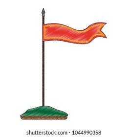 Medieval flag isolated