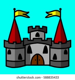 Medieval fortress vector
