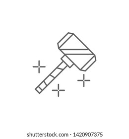Medieval, hammer icon. Element of medieval period icon. Thin line icon for website design and development, app development. Premium icon