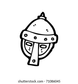 caricatura del casco medieval