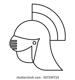 Medieval helmet icon. Outline illustration of medieval helmet vector icon for web