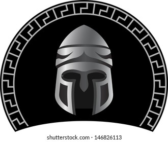 medieval helmet. second variant. vector illustration