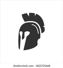 Medieval helmet vector icon on white background
