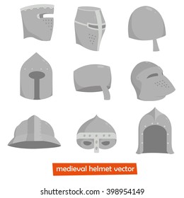 medieval helmet. Vector illustration.